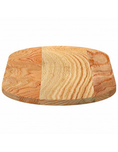 Piano Tavolo Marrone Chiaro 80x40x2 cm in Rovere Massello Ovale