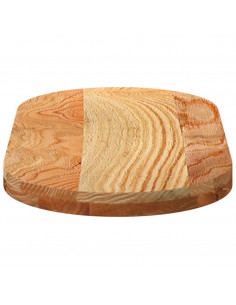 Piano Tavolo Marrone Chiaro 80x40x4 cm in Rovere Massello Ovale