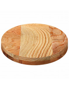 Piano Tavolo Marrone Chiaro 80x40x4 cm in Rovere Massello Ovale