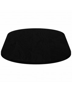 Piano Tavolo Marrone Scuro 120x60x2 cm in Rovere Massello Ovale