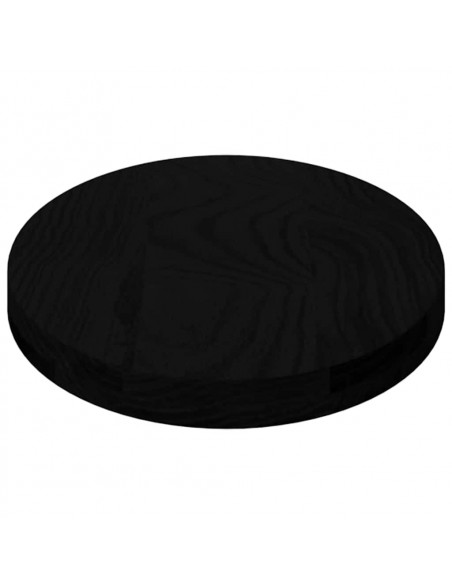 Piano Tavolo Marrone Scuro 80x40x4 cm in Rovere Massello Ovale