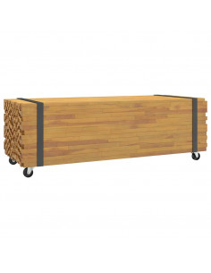 Tavolino da Salotto 110x45x35 cm in Legno Massello di Teak