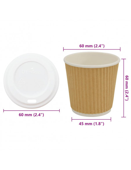 Tazze da Caffè in Carta con Coperchi 1000 pz 4oz 100 ml