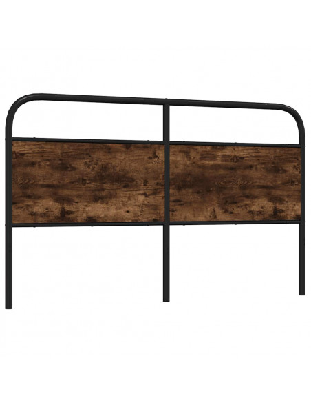 Testiera Rovere Fumo 150 cm in Acciaio e Legno Multistrato