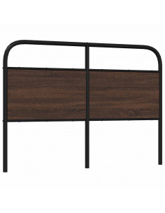 Testiera Rovere Marrone 140 cm in Acciaio e Truciolato