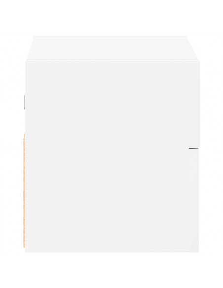 Comodini a Muro 2 pz Bianchi 45x26x28,5 cm