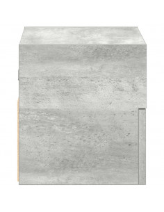 Comodini a Muro 2 pz Grigio Cemento 45x26x28,5 cm