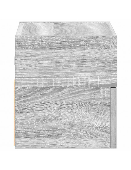 Comodini a Muro 2 pz Grigio Sonoma 45x26x28,5 cm
