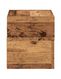 Comodini a Muro 2 pz Legno Antico 45x26x28,5 cm