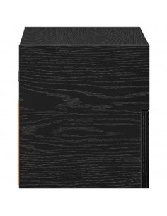 Comodini a Muro 2 pz Nero 45x26x28,5 cm