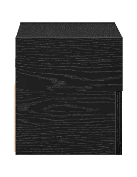 Comodini a Muro 2 pz Nero 45x26x28,5 cm