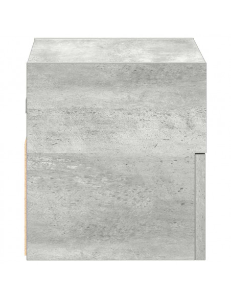 Comodino a Muro Grigio Cemento 45x26x28,5 cm