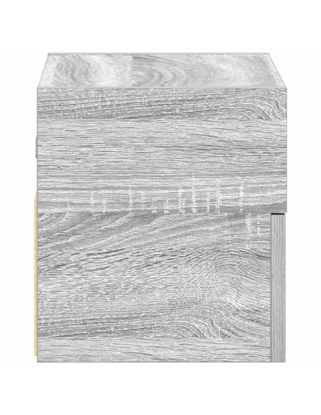 Comodino a Muro Grigio Sonoma 45x26x28,5 cm