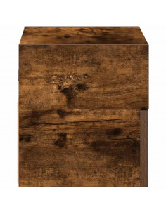 Comodino a Muro Rovere Fumo 45x26x28,5 cm