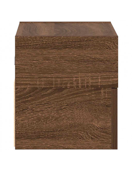 Comodino a Muro Rovere Marrone 45x26x28,5 cm