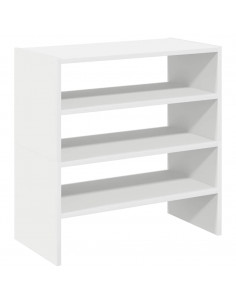 Scarpiere 2 pz Impilabili Bianche 60x30x30,5 cm