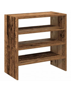 Scarpiere 2 pz Impilabili Legno Antico 60x30x30,5 cm