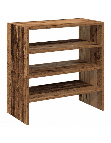 Scarpiere 2 pz Impilabili Legno Antico 60x30x30,5 cm