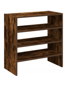 Scarpiere 2 pz Impilabili Rovere Fumo 60x30x30,5 cm