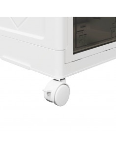 Scatola Portaoggetti con Ruote 2 Livelli 75 L 65x40x76 cm