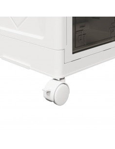 Scatola Portaoggetti con Ruote 3 Livelli 28 L 48,5x29,5x86 cm