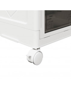 Scatola Portaoggetti con Ruote 3 Livelli 75 L 69x39,5x110,5 cm