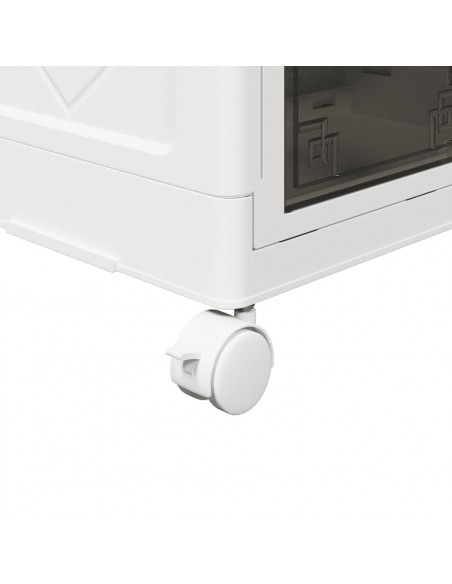 Scatola Portaoggetti con Ruote 3 Livelli 75 L 69x39,5x110,5 cm