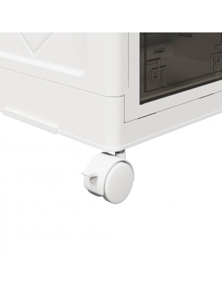 Scatola Portaoggetti con Ruote 5 Livelli 75 L 65x40x179 cm