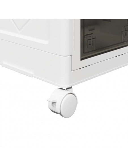 Scatola Portaoggetti Impilabile con Ruote 28 L 48x29,5x33 cm