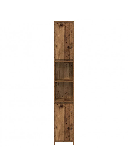 Set Mobili da Bagno 3 pz Legno Antico in Legno Multistrato
