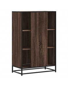 Credenza Rovere Marrone 68x35x106,5cm Legno Multistrato Metallo