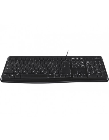 Logitech K120 Corded Keyboard tastiera Ufficio USB QWERTY Inglese UK Nero