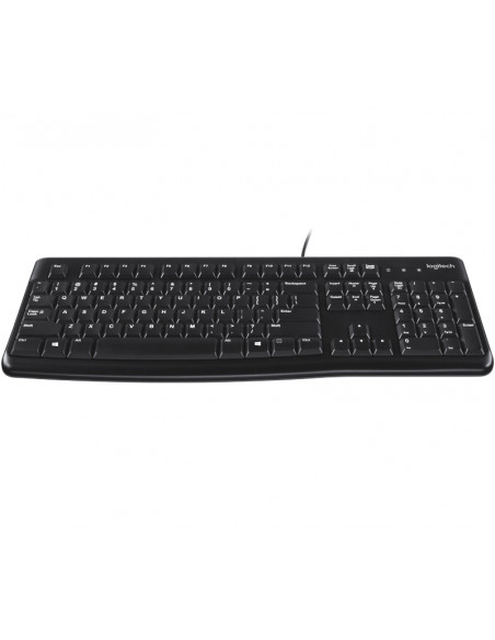 Logitech K120 Corded Keyboard tastiera Ufficio USB QWERTY Inglese UK Nero