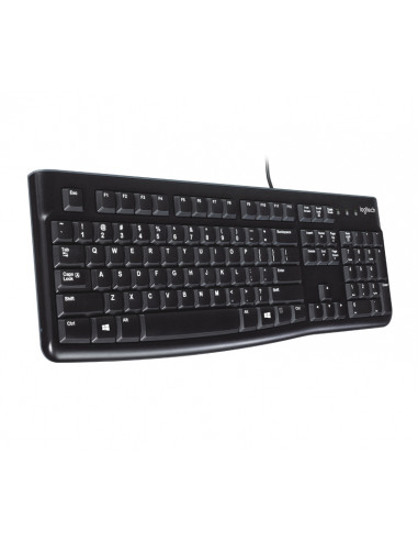 Logitech K120 Corded Keyboard tastiera Ufficio USB QWERTY Inglese UK Nero