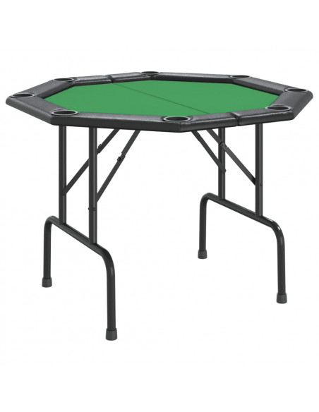 Tavolo da Poker Pieghevole 8 Giocatori Verde 108x108x75 cm