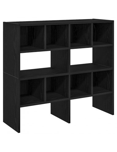 Scarpiere 2 pz Impilabili Rovere Nero 89,5x30x40 cm