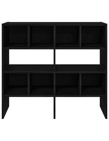 Scarpiere 2 pz Impilabili Rovere Nero 89,5x30x40 cm