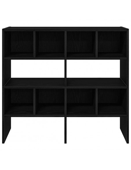 Scarpiere 2 pz Impilabili Rovere Nero 89,5x30x40 cm