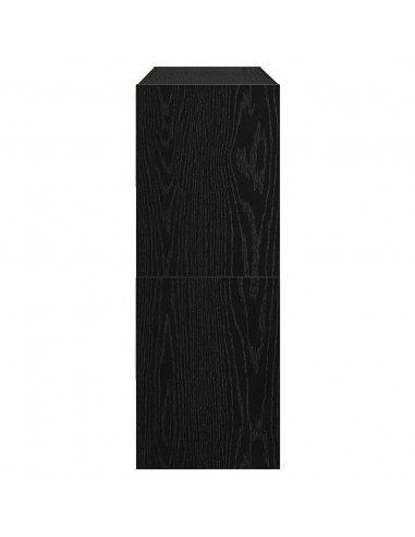 Scarpiere 2 pz Impilabili Rovere Nero 89,5x30x40 cm