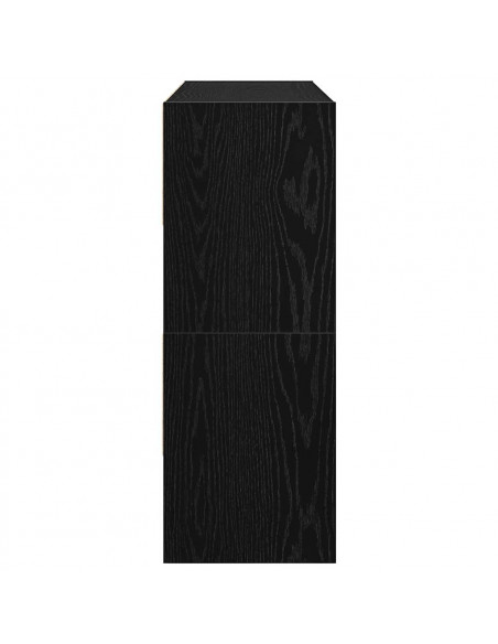 Scarpiere 2 pz Impilabili Rovere Nero 89,5x30x40 cm