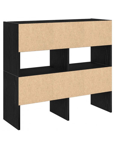 Scarpiere 2 pz Impilabili Rovere Nero 89,5x30x40 cm