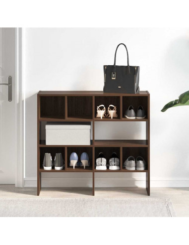 Scarpiere 2 pz Impilabili Rovere Marrone 89,5x30x40 cm