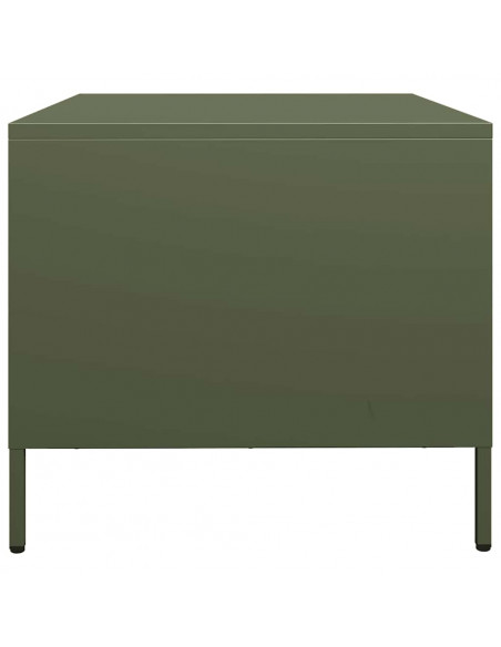 Tavolino Verde Oliva 68,5x50x43,5 cm Acciaio Laminato a Freddo