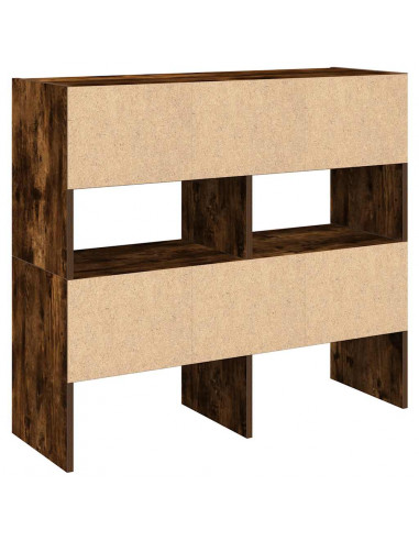 Scarpiere 2 pz Impilabili Rovere Fumo 89,5x30x40 cm