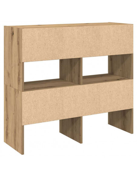Scarpiere 2 pz Impilabili Rovere Artigianale 89,5x30x40 cm