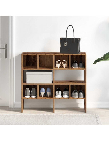 Scarpiere 2 pz Impilabili Legno Antico 89,5x30x40 cm