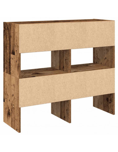 Scarpiere 2 pz Impilabili Legno Antico 89,5x30x40 cm