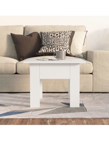 Tavolino da Salotto Bianco 55x55x42 cm in Legno Multistrato