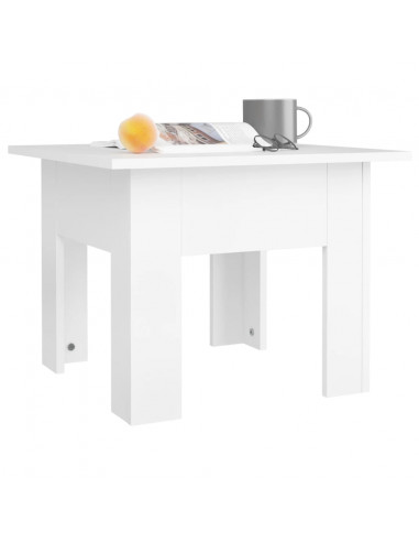 Tavolino da Salotto Bianco 55x55x42 cm in Legno Multistrato