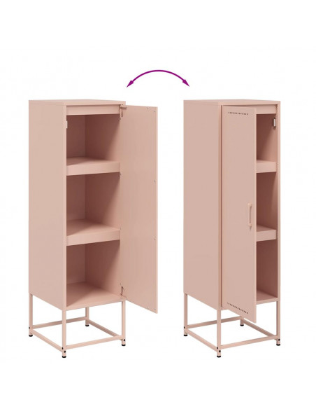 Credenza Rosa 36x39x123 cm in Acciaio